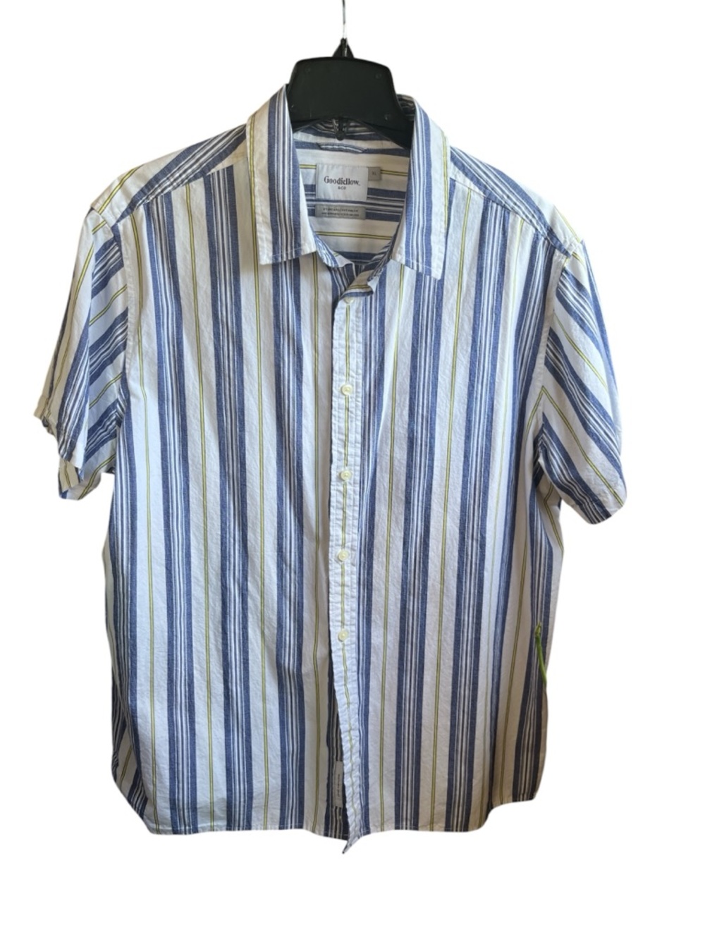 Goodfellow & Co. Striped Short Sleeve Shirt Size XL